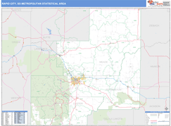 Rapid City Metro Area Digital Map Basic Style